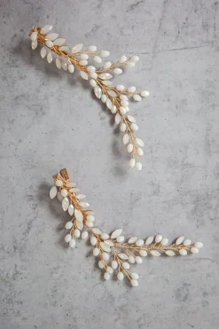 Braut Haarklammer, Haarschmuck mit Opalsteinen