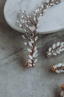 Braut Haarschmuck, Haarspange mit Strass und Kristall
