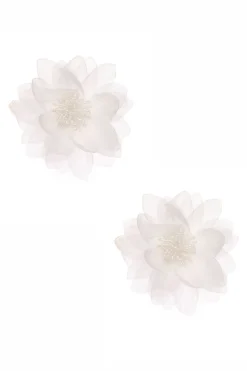Braut Ohrstecker mit Tüllblüten