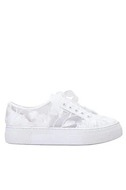 Braut Sneaker mit Blütenmuster – Codie Ivory | The Perfect Bridal Company
