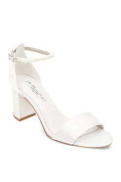 Brautschuh mit Blockabsatz – Belle Ivory Satin | G.Westerleigh