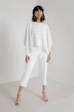 Figurbetonte Braut Hose mit Bügelfalten – Lenya noni