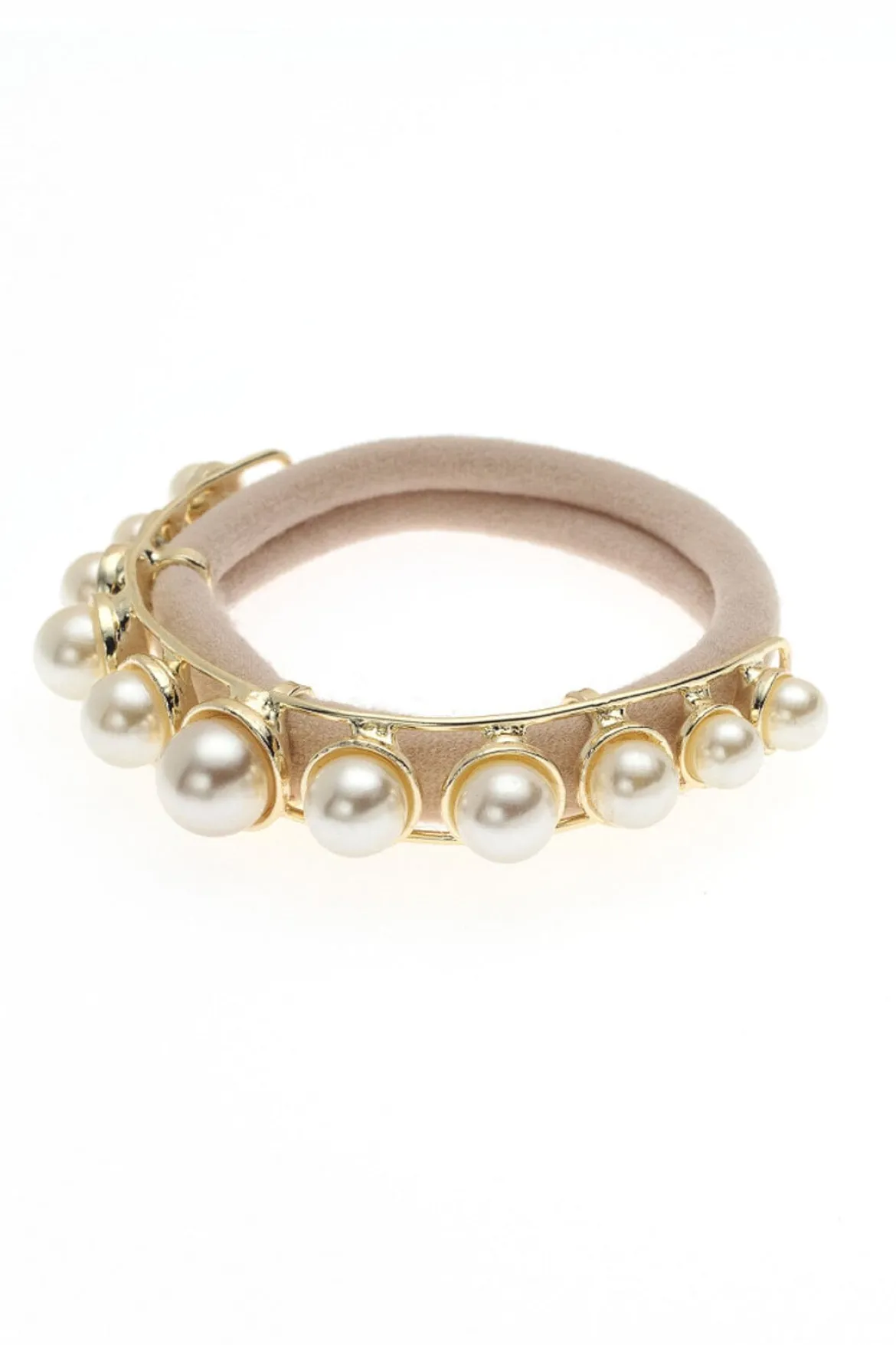 Haargummi-Schmuck mit Kunstperlen