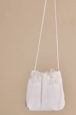 Kommuniontasche aus Chiffon mit Blüten