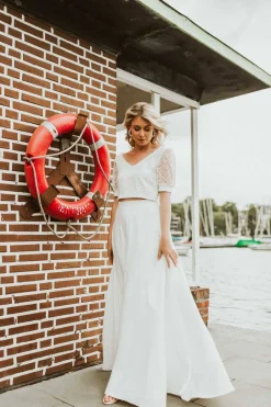 Maxi-Braut Rock mit Schlitz – Lunamae noni