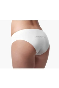Nahtloser Mikrofaser-Slip "Just Married"