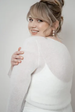 Plus Size Braut Pullover aus Mohair-Strickmix – Suvi noni Curvy