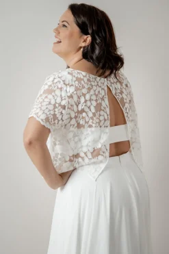Plus Size Braut Top aus Blätterspitze – Aza noni Curvy