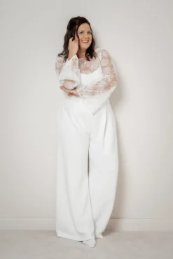 Plus Size Braut Top mit Trompetenärmeln – Safi noni Curvy