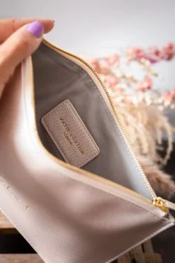 Pouch in Metallic White "Bridesmaid" – Katie Loxton