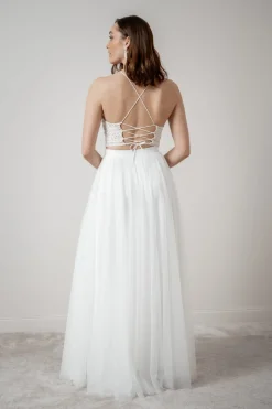Rückenfreies Braut Top aus Vintage-Spitze – Filiz noni