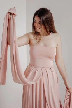 Rosafarbenes Unterziehtop – Long Jersey Bandeau Blush Twobirds