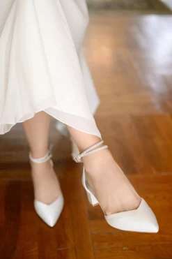 Spitze Brautschuhe – Inez Ivory Satin | G.Westerleigh