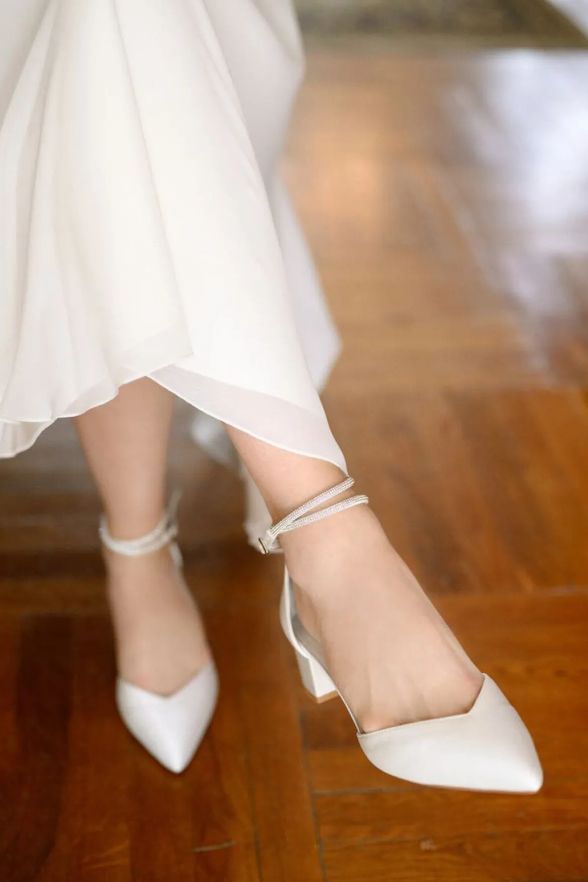 Spitze Brautschuhe – Inez Ivory Satin | G.Westerleigh