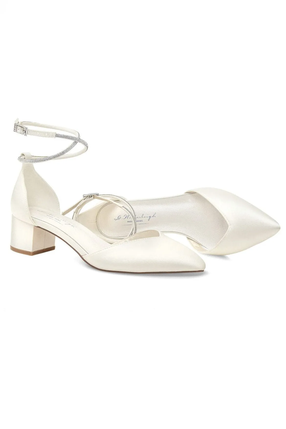Spitze Brautschuhe – Inez Ivory Satin | G.Westerleigh