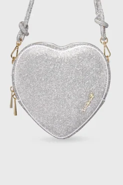 Tasche mit Glitzer-Riemen – Big Heart Bag Crystal Silver | Weat